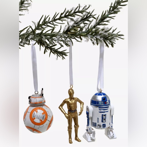 HALLMARK DISNEY STAR WARS DROID ORNAMENTS - SET OF 3! - Picture 1 of 12